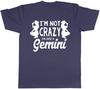 Im Not Crazy Im Just a Gemini Unisexs Unisexs Ladies Unisex TShirt