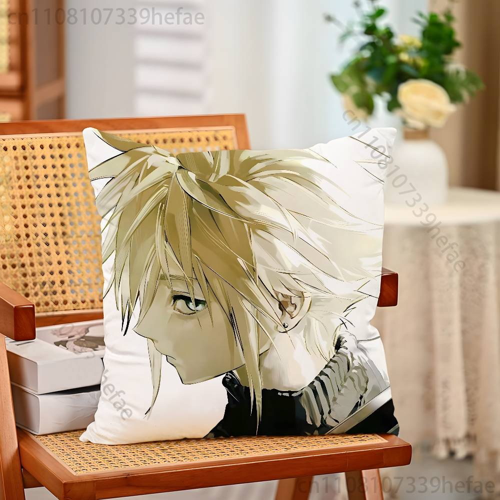 FFinal FFantasy Cloud Strife FFF7 Pillow Case Plush Pillow Cases Home Decoration Pillow Cover for Sofa Bed Chair Living Room