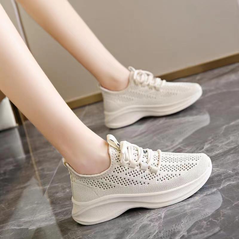 Sneaker Women's Running Shock Absorption Lightweight Coconut Shoes Mesh Breathable Tennis Shoes Thin Hollow Summer Running Shoes