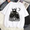 Cat Mushroom Halloween top women streetwear t shirt girl comic clothing