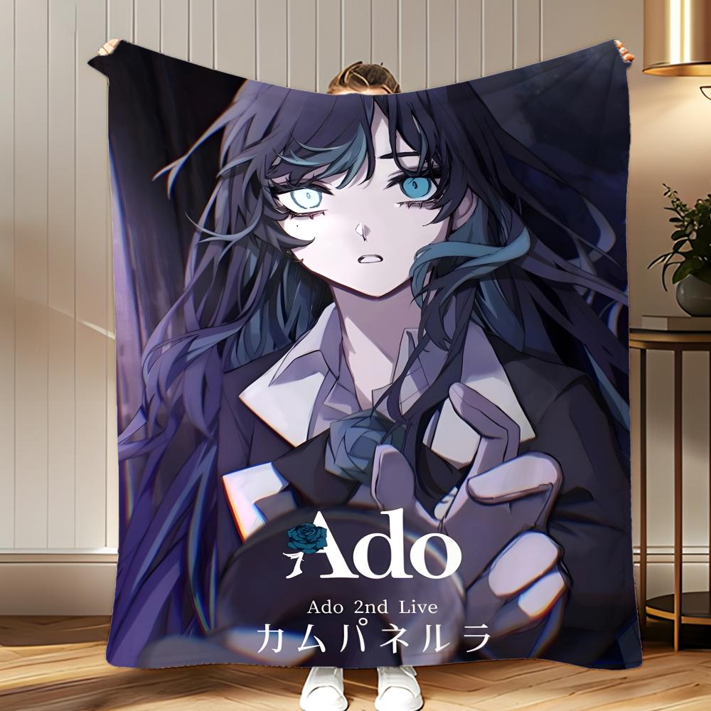 

vocalist Ado Throw Soft Coral Fleece Blanket 310gsm Fluffy Warm Throw for Sofa Bed Couch Bedroom Decor 75x100cm
