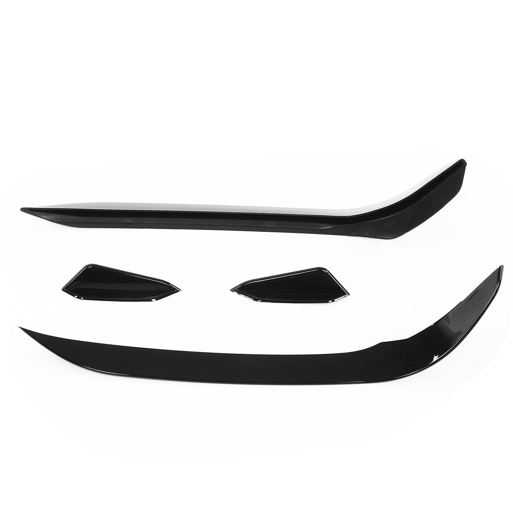 4 STÜCKE Frontstoßstange Aero Kits Canards Flügel UV-beständig Ersatz für MK7.5 GTD 2017‑2020 Glänzend Schwarz