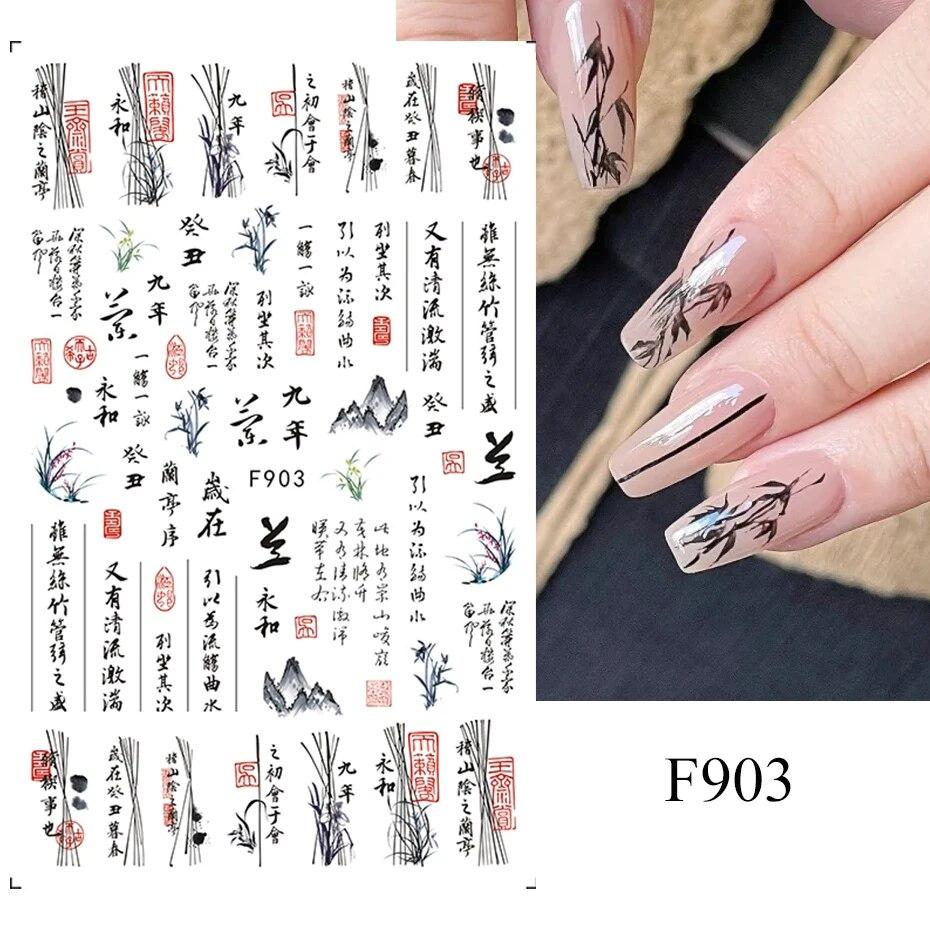 3D lepidlo Květiny Nálepka na nehty Tulipán Okvětní lístky Javor Růže DlY Voděodolné Obtisky na nehty Doplňky pro zdobení nehtů Dekorace na nehty