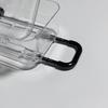Mini Suitcase Jewelry Organizer Box, Portable Travel Jewelry Case, Clear Plastic Storage Box for Earrings, Hair Accessories, Rings