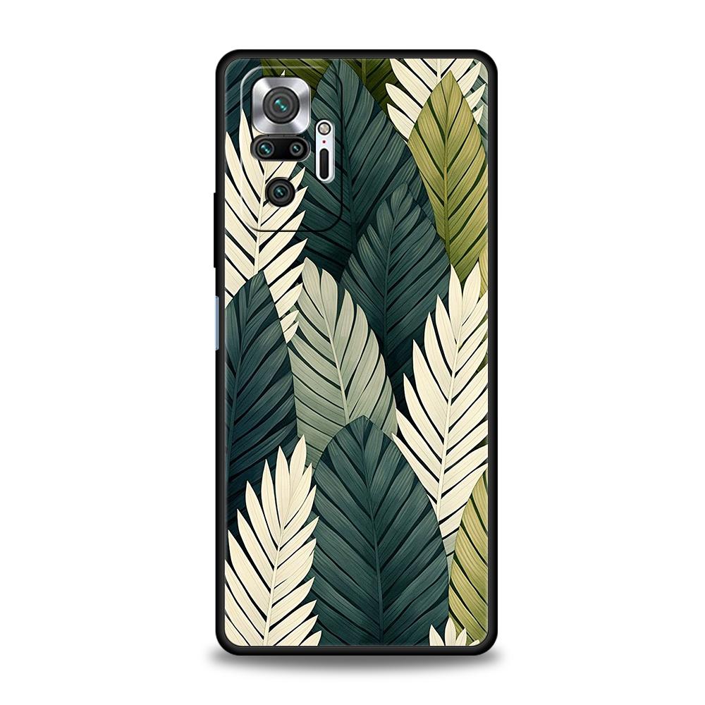 

Leaves Monstera Green Phone Case For Xiaomi Redmi Note 14 5G 13 12 10 11 Pro Plus 4G 14C 13C 12C 10C 9C Soft TPU Cover Redmi Note 12 4G