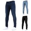 Středně vysoký zip Fly Multi Kapsy Muži Džíny Jaro Podzim Slim Fit Tužka Denim Kalhoty Streetwear