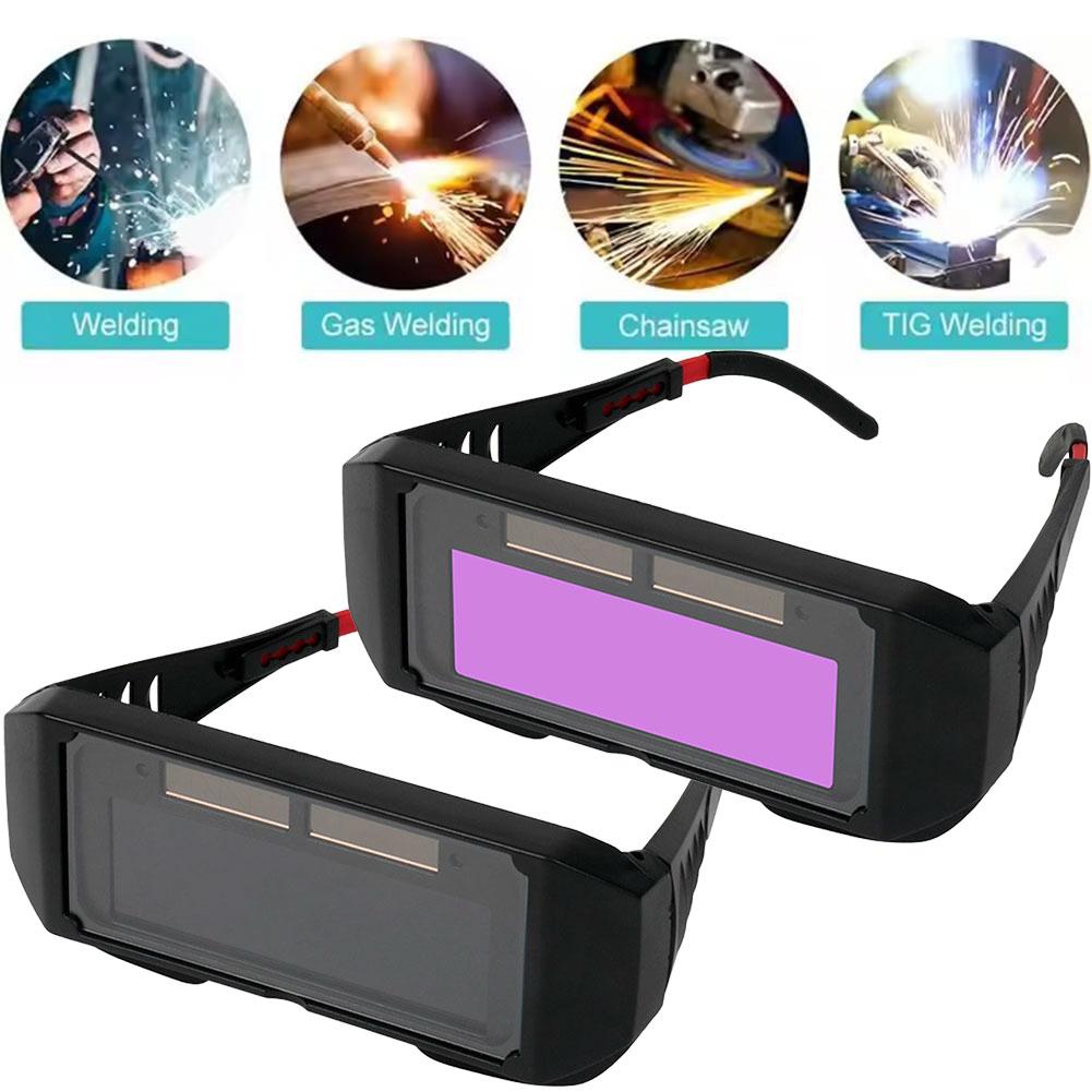 Auto Darkening Welding Goggles Professional Solar Powered Eye Protection For Welding Cutting & Grinding Automatically Dims Durin