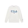 Fila X V&A Morgan Series Floral Bird Pattern Crew Neck American Style Pullover Casual Knit Sweatshirt Men Sweatshirt White F11M418201F-IV