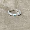 Contemporary Sea Adjustable Blue Beryl Ring For Women Elegant Minimalist Accessory Fashion