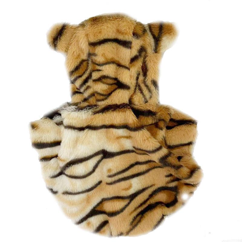 Tiger Halloween Katzenkleidung, Herbst- und Winter Hundekostüme, Schals, Lustige Haustierumhänge