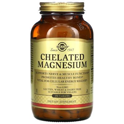 Chelated Magnesium, 400Mg, 250 Tablets (100Mg Per Tablet)
