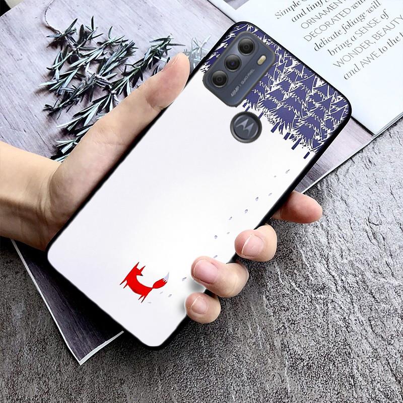 Niedliche Fuchs Handyhülle für Motorola Moto E7 Plus E32 E20 E40 Edge 20 Lite G22 G52 G20 G30 G100 G60 G50 G10 G Pure G Stylus