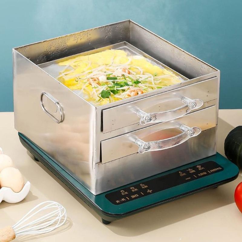 Professioneller mehrschichtiger Edelstahl-Reisnudeldämpfer für effizientes Kochen zu Hause und schnelle Frühstückszubereitung