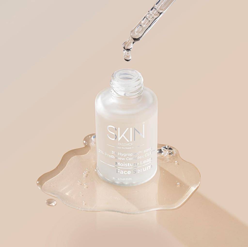 Skin Password Moisture Leap Hydrating Serum-Ultimate Hydration Formula for 48H Intense Moisturisation, Ceramide Synthesis, Luminous Glow | 3% Hygro