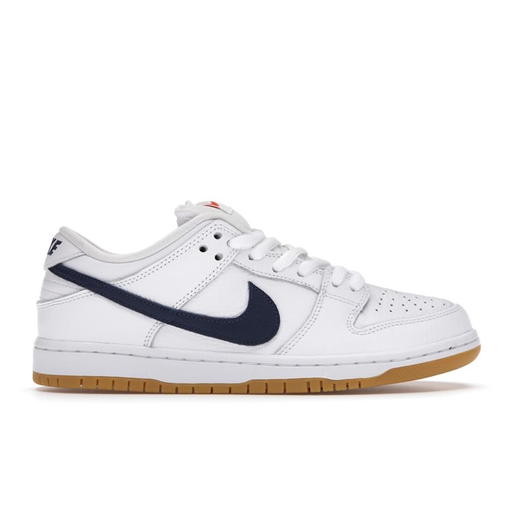 Nike Dunk Low Pro ISO SB Orange Label - White Navy Unisex Sneakers Safety-Orange CZ2249-100