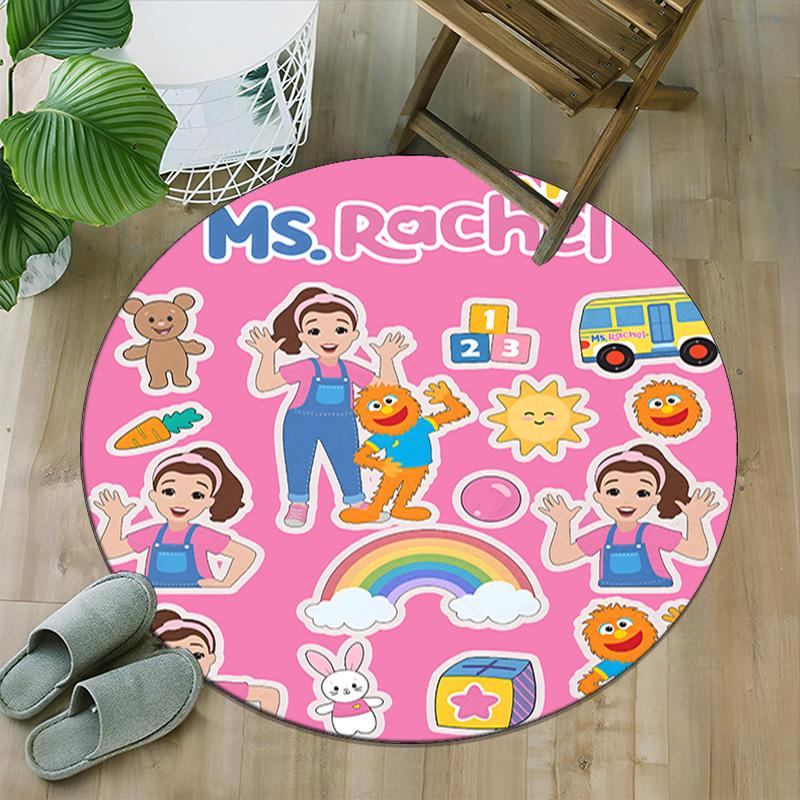 1pc Ms Rachel3 Print Round Carpet Chair Round Carpet Suitable for Bedroom Living Room Home Decorative Carpet