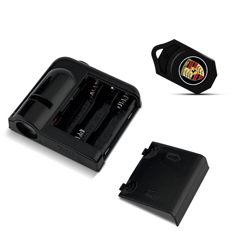 2 stk/sett Bildøremblemlys LED Velkomstlampe Trådløs Laserprojektor For Porsche Cayenne Macan 911 Gt3 918 928 944 968 Boxster Panamera