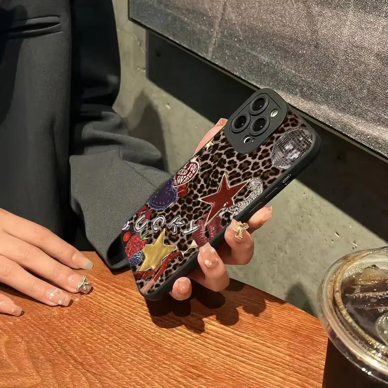 Cheetah Vintage Leopard Star Pattern Phone Case For iPhone 17 16 15 14 13 12 11 Pro Max Plus Mini 17 Air 16E XS X XR Soft Cover