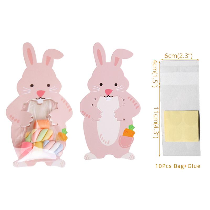 

Cute Rabbit Candy Box Easter Party Pink Bunny Gift Box Chocolate Cookie Packaging Box Spring Easter Treat Bag Kids Birthday Gift as show