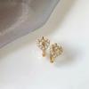 New Cute Sweet Hollow Heart Zircon Hoop Earring For Women Classic Shiny Stud Earrings Fashion Small Trendy Ear Buckle Jewelry