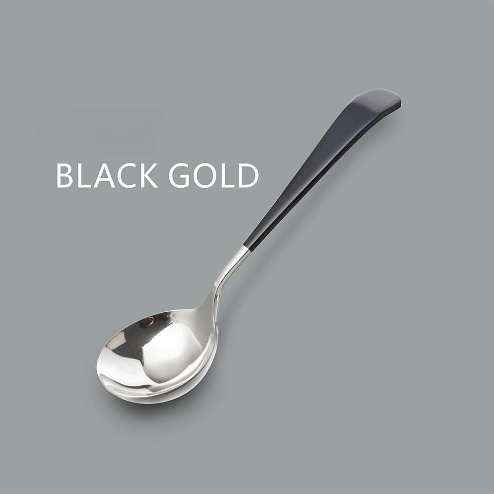 HANYANG 304 Big Head Round Spoon Creative Coffee Dessert Spoon Mix Rice Spoon