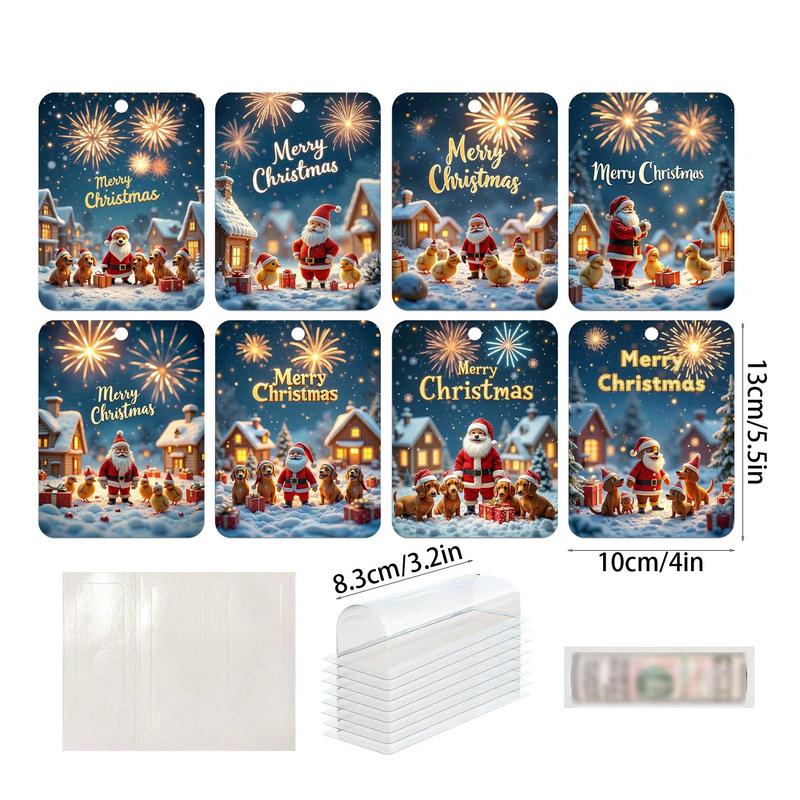 Christmas Money Holders For Cash Christmas Tree Money Card 8x Festival Money Clip Decorative Practical Funny Ornaments Money