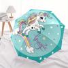 Magical Unicorn Sticker Decal for Kids Room DecorUmbrella, Portable 3-Fold Compact Umbrella,Christmas Gift ES478