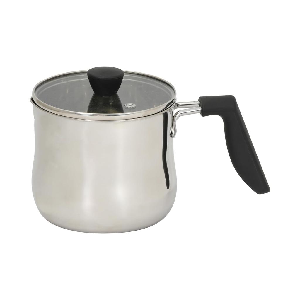 Pearl Metal Cookpot Multi-Pot 14cm 1.6L IH Compatible with Glass Lid, Made of 18-8 Stainless Steel, Naric HC-145
