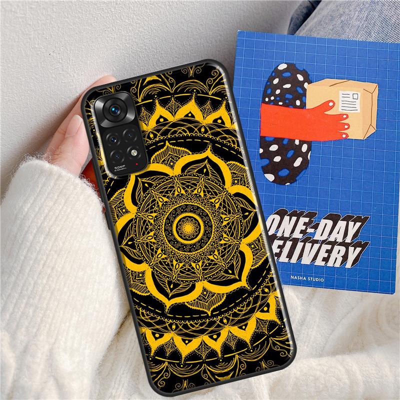 Flowers Mandala Floral Case For Redmi Note 12 Pro Cover For Redmi Note 11 10 Pro 8 9 8T 9S 10S 11S 12S 9C 10C 12C