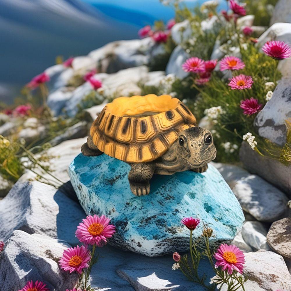 Creative Animal Ornament Vase Simulated Turtle Flowerpot Durable Succulent Planter  Home Office