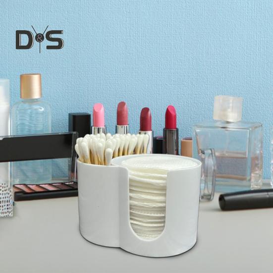 Zahnseide-Spender, Aufbewahrungs-Organizer, große Kapazität, kompakte Größe, Wattepad-Behälter, Badezimmer-Zubehör