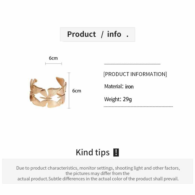 DIEZI Vintage Hip Hop Metal Butterfly Cuff Bangles Punk Gold Color Geometric Wide Bracelets Bangles For Women Men Jewelry