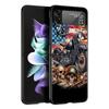 Colors Vintage Motorcycle Painted Hard PC Phone Case For Samsung Galaxy Z Flip 7 6 5 4 Black Cover For Galaxy Z Flip 3 Foldable