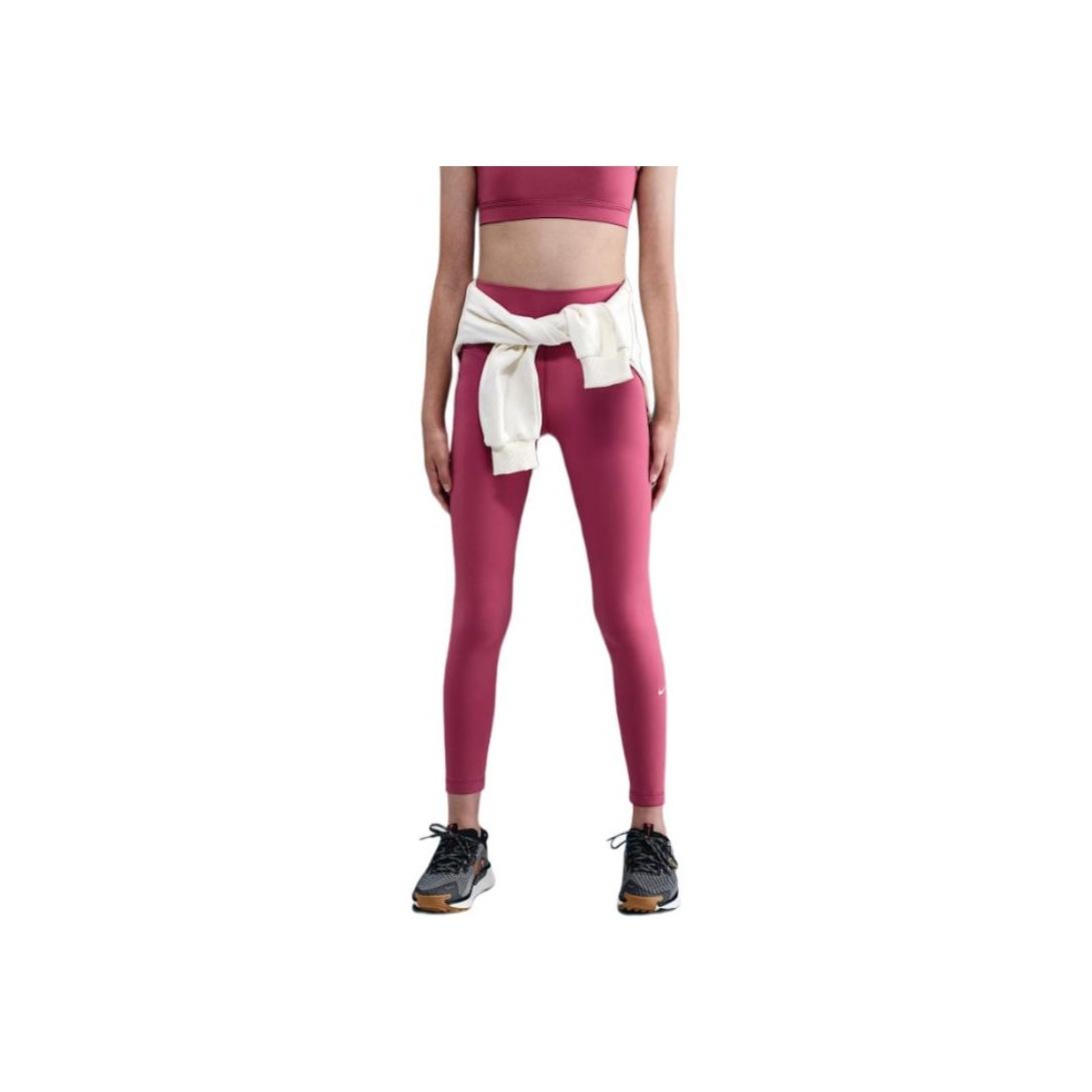 

Nike Леггинсы с высокой посадкой, облегающего кроя, с однотонным логотипом. Детские леггинсы. Цвет: свекольный FZ5605-634 XS