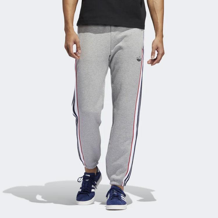 Adidas Originals Trefoil Stripe Splice Track Pants Men Bottoms Grey ED6258