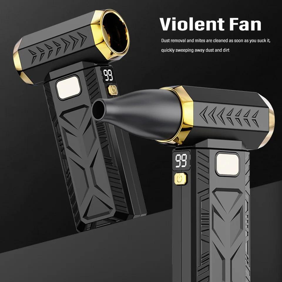 400000RPM Violent Fan Powerful Electric Air Blower Portable Dust Cleaner TypeC Charging 53m/s Brushless 10000mAh Turbo Jet Fan