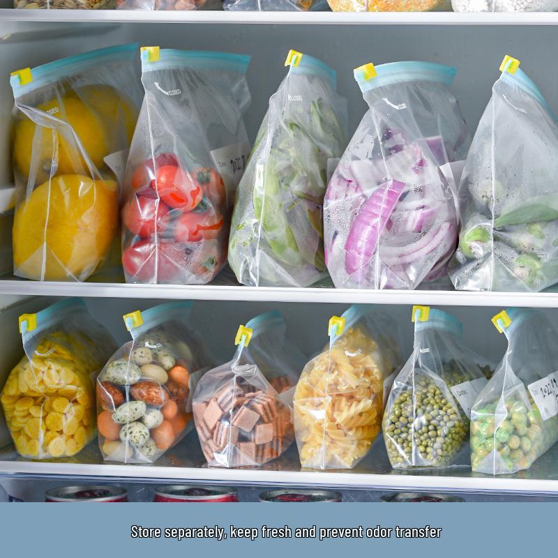 Food Grade Self-Sealing Slider-Lock Storage Bags for Refrigerators