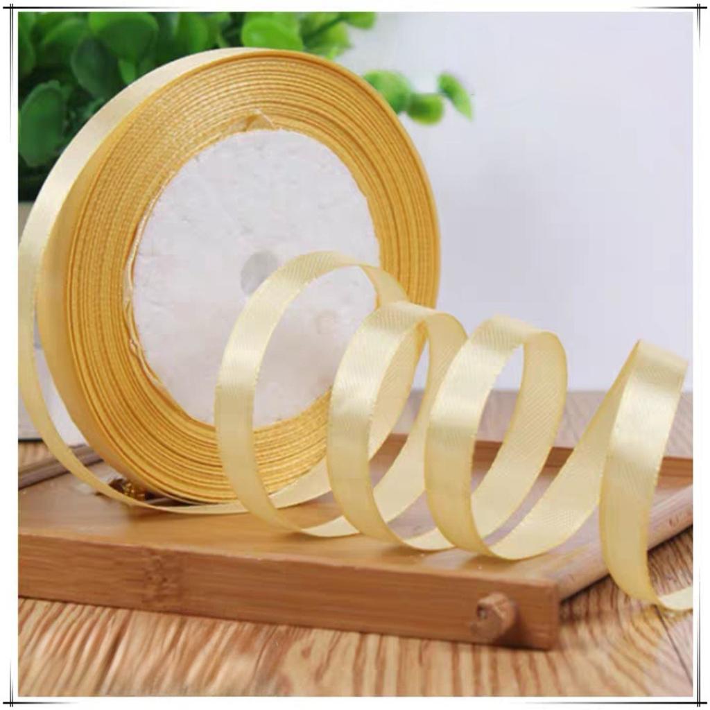 Wholesale 22 Meter/roll Stain Ribbon 1CM Polyester Ribbon for Gift Packing Wedding Party Decoration DIY Handmade Craft Supplies