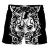 Sommermode 3D-Druck Samurai-Maske Shorts Herren lustige Persönlichkeit Hip-Hop Street Short Hosen Ropa De Hombre Badehose