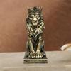 Lion Crowned Statue Table Decoration Handmade Desk Resin Ornament 14.5cm Tall for Wine Cabinet and Home Decoration