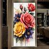 Colorful Rose Blossoms Large Size Diamond Painting Flowers Diy Full Square Round Drill Rhinestone Embroidery Mosaic Cross Stitch Kits Wall Decor