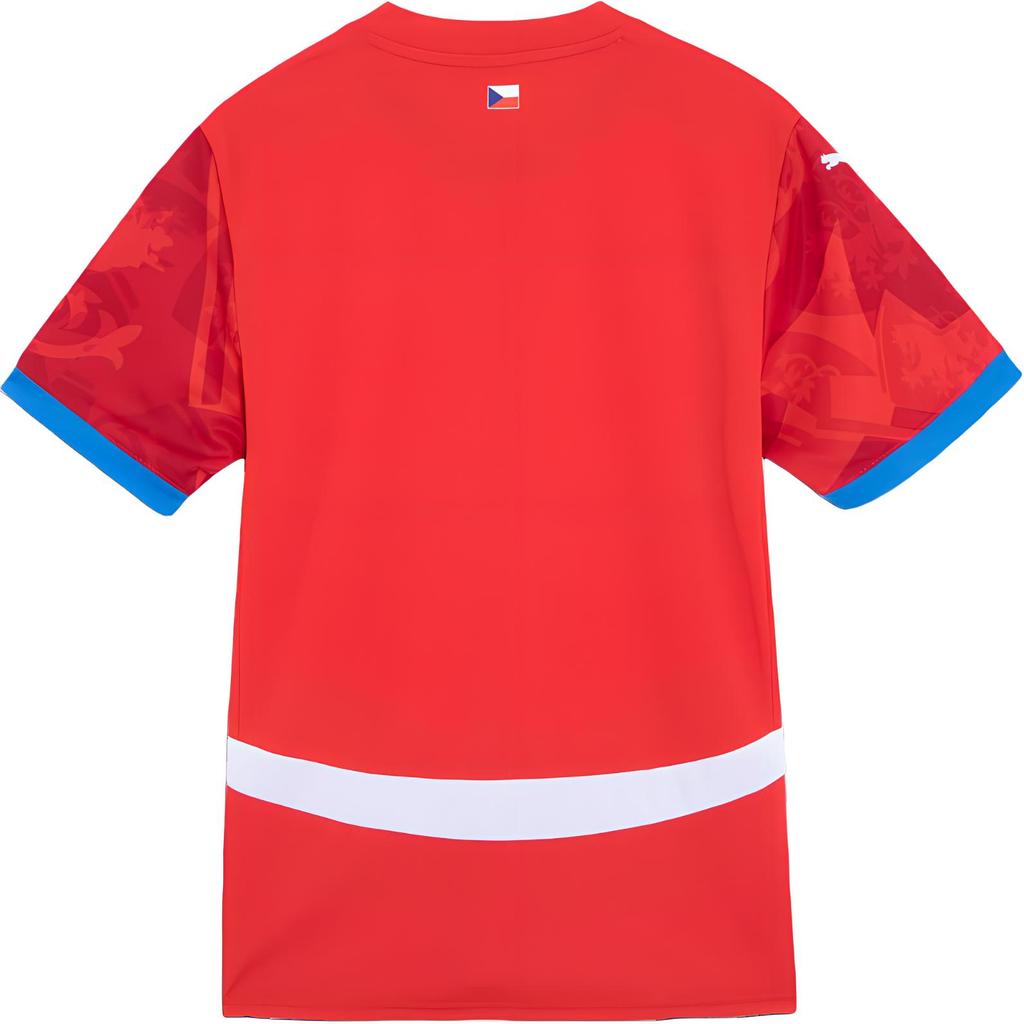 Puma Czech Republic National Team Home Fan Version Embroidered Logo Crew Neck Short Sleeve Football Shirt Men Tops Strong-Red 774122-01
