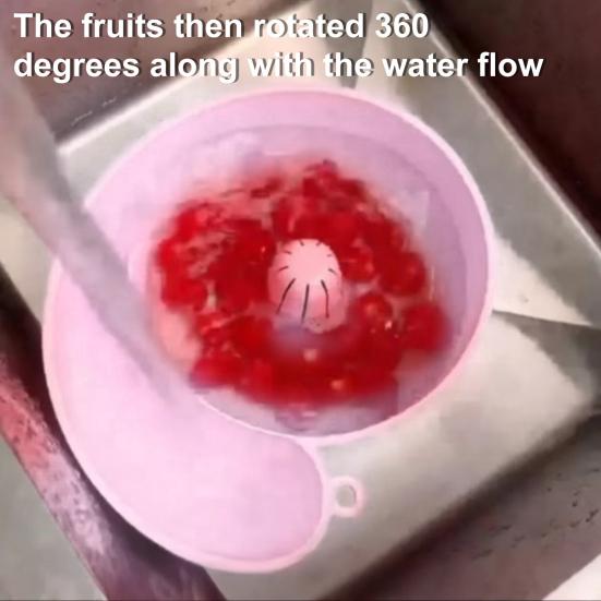 Snail Shape Drainer Automatic Fruit Washer Spinner Bowl And Strainer Multipurpose Vegetable Rinsing Drain Basket for Kitchen Berry Rotating Rinsing