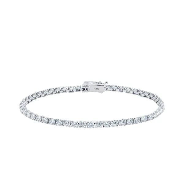 14K Carat 1 Lab-Grown Diamond Tennis Bracelet 17cm Lab-Grown Diamond
