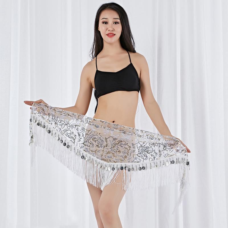 Belly Dance Hip Scarf Wemen Scarf Dance Sequins Arabic Latin Hip Scarf Sexy Belly Dance Belt Wrap Skirt Affordable