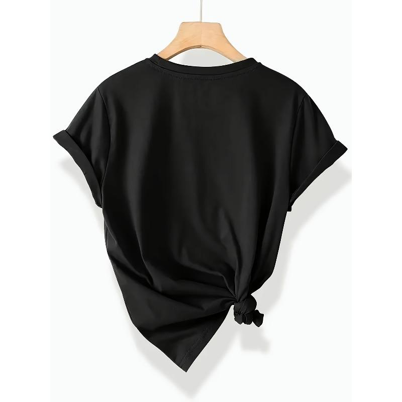 European size 1pc Women'S Crab Print T-Shirt | Comfortable Casual Short Sleeve Crew Neck T-Shirt, Suitable for Daily Wear and Fashion Matching