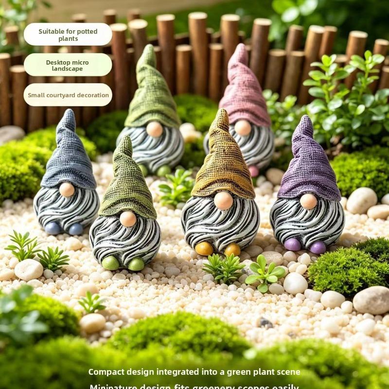 Garden Dwarf Figurine Courtyard Home Garden Decoration Gnome Christmas Dwarf Old Man Resin Handicraft
