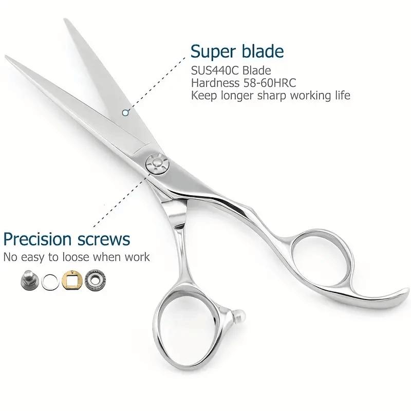 Professional Haircut Scissors, 6 Inch Hair Cutting Scissors Hair Thinning Shears, Sharp And Durable Barber Hairdressing Tools