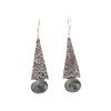 Natural Moss Agate 925 Sterling Silver Jewelry Handmade Earrings 1.9" For Women EE-165-29