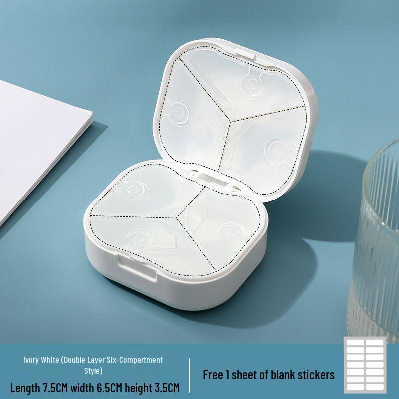 Compact, Moisture-Proof Pill Box for Daily Medication - 3 Times a Day, 7-Day Organizer